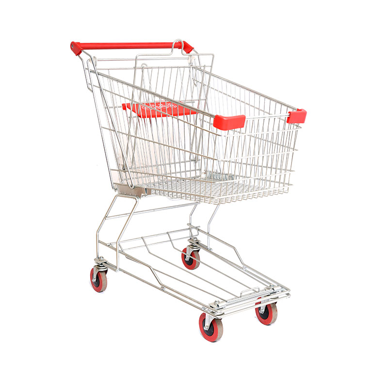 Carrinho de compras de roda vermelha comum de pvc