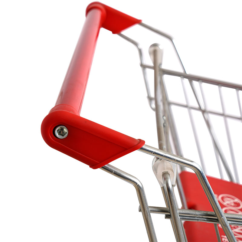 Carrinho de compras de roda vermelha comum de pvc