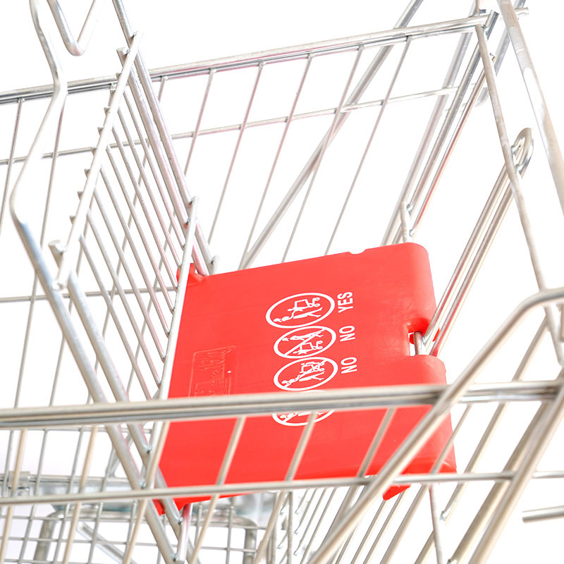 Carrinho de supermercado portátil cromado