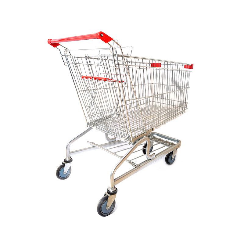 Carrinho de compras dobrável galvanizado
