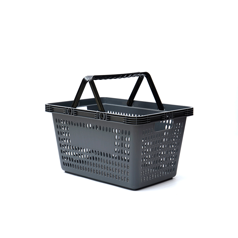 Cesta de compras de plástico portátil durável para supermercado