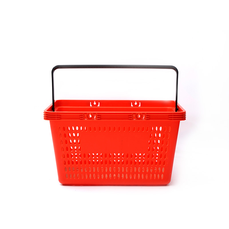 Suporte de cesta de compras de supermercado de plástico 28 L