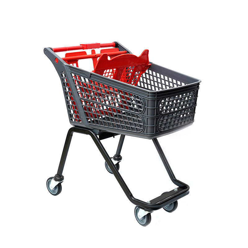 XC-PST-1. Carrinho de compras de plástico + compras de supermercado fáceis de usar especificações fixas de cores personalizadas de plástico