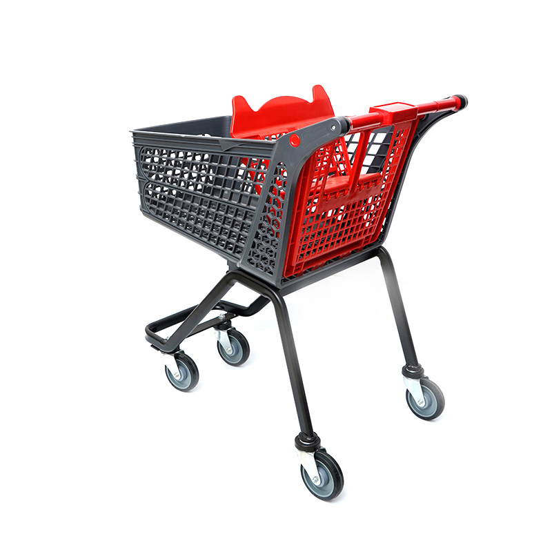 XC-PST-1. Carrinho de compras de plástico + compras de supermercado fáceis de usar especificações fixas de cores personalizadas de plástico