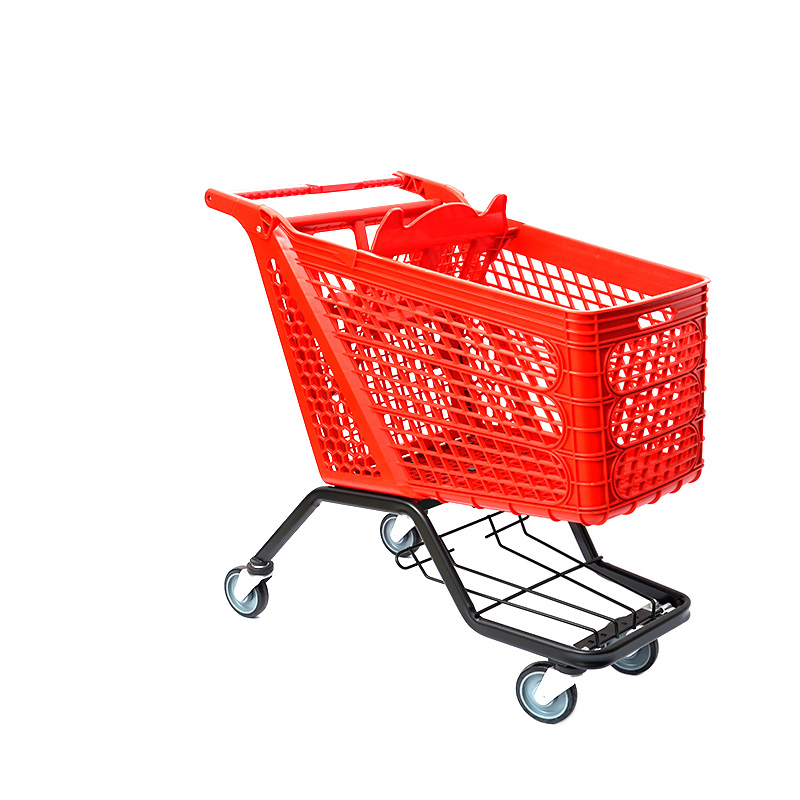 XC-PST-3. Carrinho de compras de plástico + compras de supermercado fáceis de usar, especificações fixas de cores personalizadas de plástico